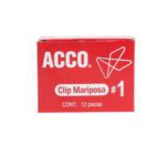 CLIP MARIPOSA NUMERO 1 P1710 CAJA CON 12 PZS
