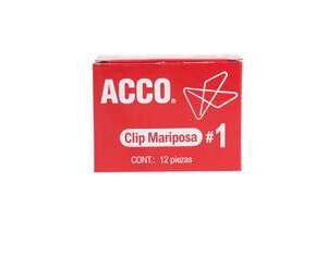 CLIP MARIPOSA NUMERO 1 P1710 CAJA CON 12 PZS