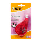 CORRECTOR BIC ROLLER ROSA DE 4.2 MM X 12 MTS.