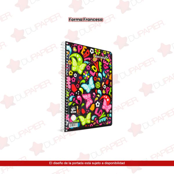 CUADERNO ESPIRAL FORMA FRANCESA CUADRO CHICO 0186 CON 100 HOJAS
