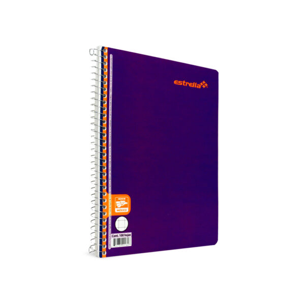 CUADERNO ESPIRAL FORMA FRANCESA CUADRO GRANDE 0184 CON 100 HOJAS