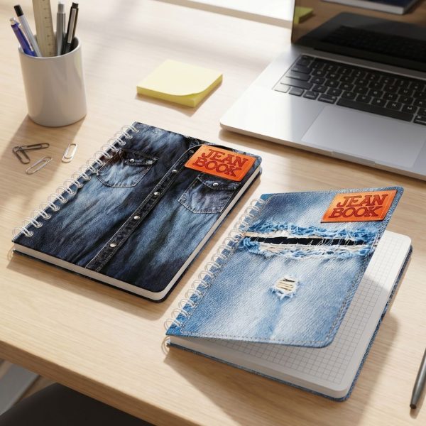 CUADERNO ESPIRAL FORMA FRANCESA JEAN BOOK CUADRO CHICO CON 100 HOJAS
