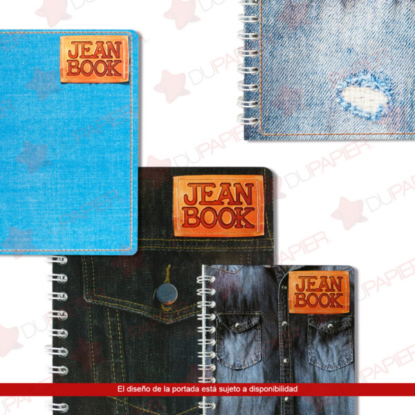 CUADERNO ESPIRAL FORMA FRANCESA JEAN BOOK RAYA CON 100 HOJAS