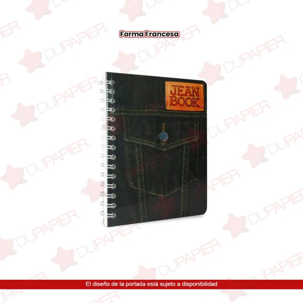 CUADERNO ESPIRAL FORMA FRANCESA JEAN BOOK RAYA CON 100 HOJAS
