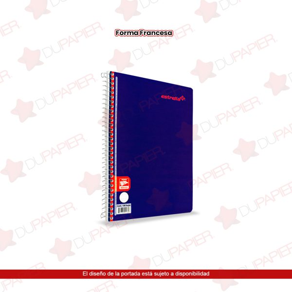CUADERNO ESPIRAL FORMA FRANCESA RAYA 0178 CON 100 HOJAS