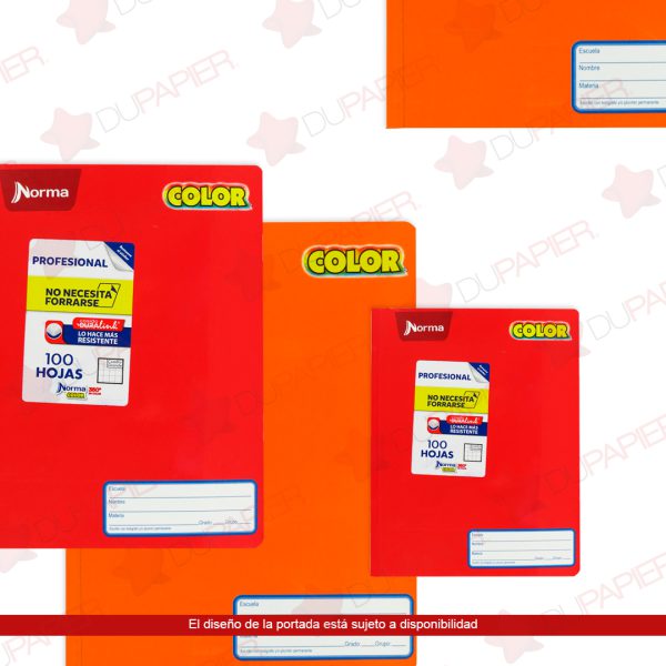CUADERNO NORMACOLOR PROFESIONAL COSIDO CUADRO GRANDE CON 100 HOJAS