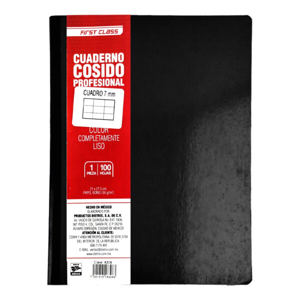 CUADERNO-PROFESIONAL-COSIDO-FIRST-CLASS-CUADRO-GRANDE-3121-NEGRO-CON-100-HOJAS_C308-031_11-1 CUADERNO PROFESIONAL COSIDO FIRST CLASS CUADRO GRANDE 3121 NEGRO CON 100 HOJAS