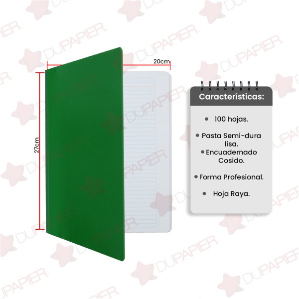 CUADERNO-PROFESIONAL-COSIDO-FIRST-CLASS-RAYA-8506-VERDE-OSCURO-CON-100-HOJAS_C308-020_12 CUADERNO PROFESIONAL COSIDO FIRST CLASS RAYA 8506 VERDE OSCURO CON 100 HOJAS
