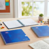 CUADERNO PROFESIONAL EUROPEAN PASTA DURA RAYA CON ESPIRAL 80 HOJAS AZUL MARINO