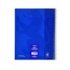 CUADERNO PROFESIONAL EUROPEAN PASTA DURA RAYA CON ESPIRAL 80 HOJAS AZUL MARINO