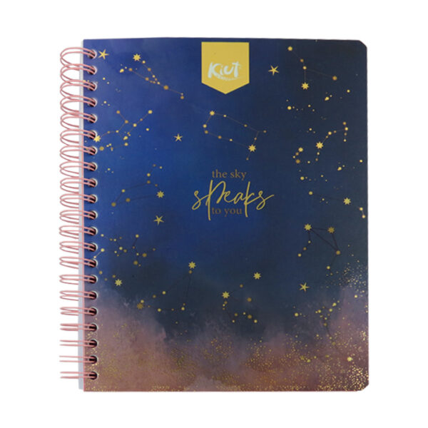 CUADERNO PROFESIONAL KIUT PASTA DURA CUADRO GRANDE CON ESPIRAL 200 HOJAS