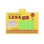 ETIQUETA LESA GRANDE FLUORESCENTE DEL NUMERO 8 VERDE