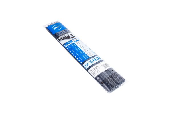 ESPIRAL CERLOX NEGRO DE 7/16 PULGADAS PARA 65 HOJAS CON 25 PZS