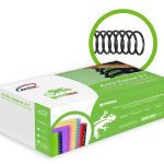 ESPIRAL PLASTICO NEGRO DE 16 MM. 3:1 PARA 140 HOJAS CON 55 PZS