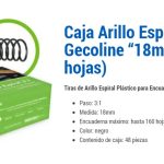 ESPIRAL PLASTICO NEGRO DE 18 MM. 3:1 PARA 160 HOJAS CON 48 PZS