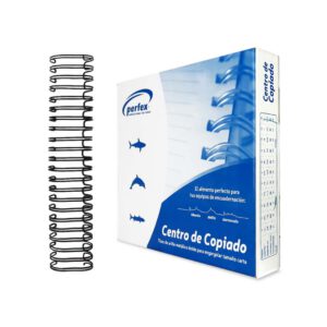 ESPIRAL WIRE-O METALICO NEGRO 1 1/4 PULGADAS PASO 2:1 CON 20 PZS