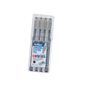 ESTILOGRAFO ARTLINE ESTUCHE CON 4 PIEZAS 0.2, 0.4 , 0.6 Y 0.8 MM