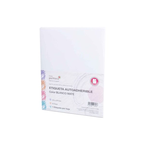 ETIQUETA AUTOADHERIBLE CARTA BLANCO MATE 36080 CON 50 PZ S