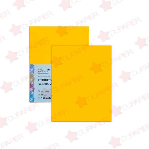 ETIQUETA AUTOADHERIBLE CARTA NARANJA 44850 CON 50 PZ