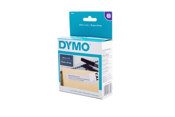 ETIQUETA-DYMO-BLANCA-DE-50X20MM-M30330_E130-372-2 ETIQUETA EN ROLLO DYMO LW 30330 3/4 X 2 PULGADAS (19 X 51 MM) CON 500