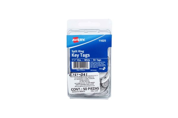 ETIQUETA IDENTIFICADORA PARA LLAVES AVERY REDONDA 11025 CON 50 PZS