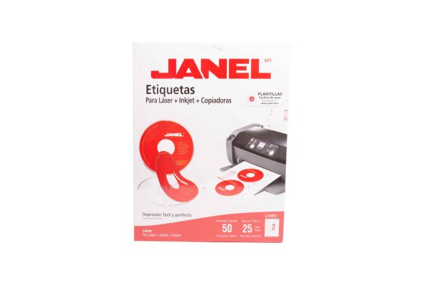 ETIQUETA INKJET/LASER CD/DVD J-5931 CON 50 PZS