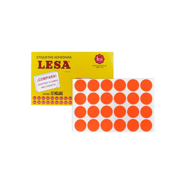 ETIQUETA LESA GRANDE FLUORESCENTE DEL NUMERO 22 ROJO