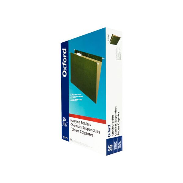 FOLDER COLGANTE TAMAÑO OFICIO VERDE 100% ECOLOGICO CON 25 PZS