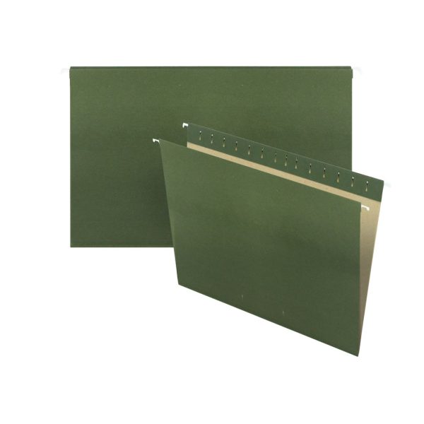 FOLDER COLGANTE TAMAÑO OFICIO VERDE 100% ECOLOGICO CON 25 PZS