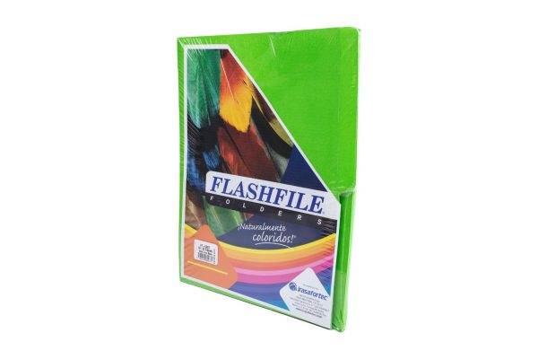 FOLDER FLASHFILE NEON TAMAÑO CARTA LIMA 0467 CON 25 PZS