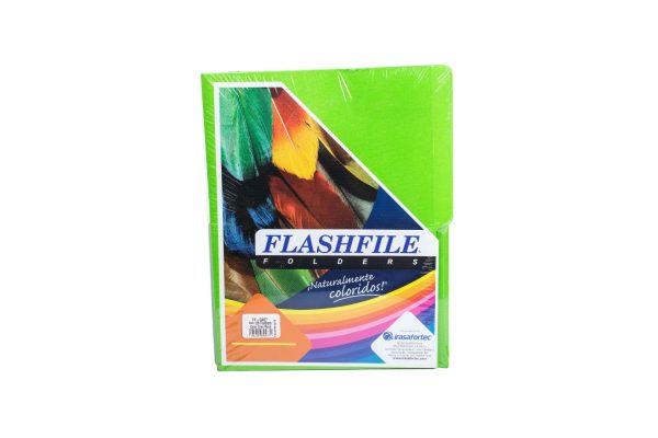 FOLDER FLASHFILE NEON TAMAÑO CARTA LIMA 0467 CON 25 PZS