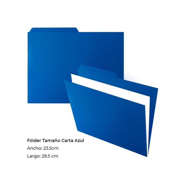 FOLDER HOT COLORS TAMAÑO OFICIO AZUL REY PH0036 CON 25 PZS