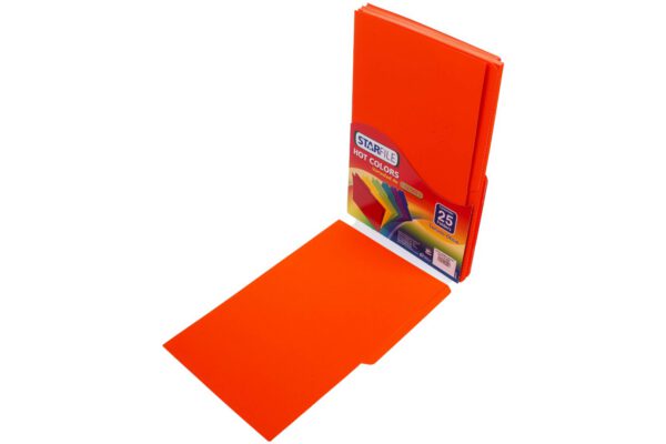 FOLDER HOT COLORS TAMAÑO OFICIO NARANJA PH0037 CON 25 PZS