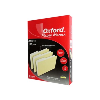 FOLDER-OXFORD-TAMANO-OFICIO-AMARILLO-CON-100-PZS_F025-055_1 FOLDER TAMANO OFICIO OXFORD PAQUETE CON 100 PIEZAS