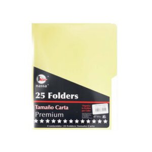 FOLDER TAMAÑO CARTA AMARILLO PC1007 CON 25 PZS