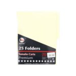 FOLDER TAMAÑO CARTA MANILA CREMA PC1003 CON 25 PZS
