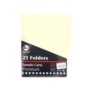 FOLDER TAMAÑO CARTA MANILA CREMA PC1003 CON 25 PZS
