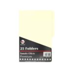 FOLDER TAMAÑO OFICIO MANILA CREMA PC1004 CON 25 PZS