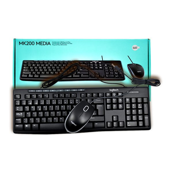 KIT TECLADO/MOUSE USB LOGITECH 920-002716 ALAMBRICO MK200
