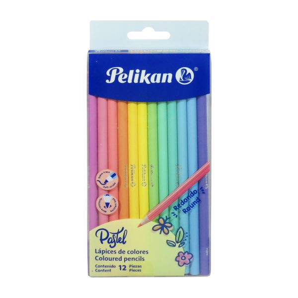 LAPICES DE COLORES PASTEL CON 12 PIEZAS