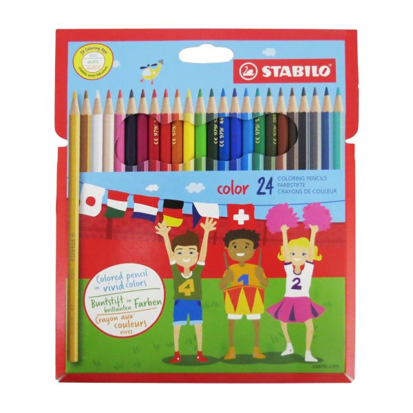 LÁPICES DE COLORES STABILO CON 24 COLORES
