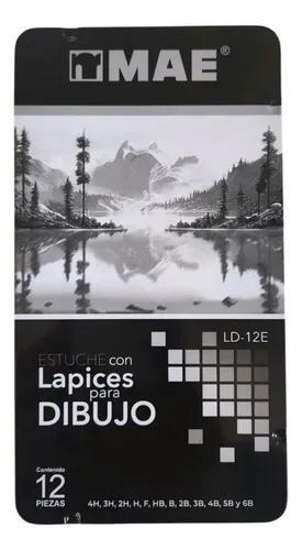 LAPIZ DE GRAFITO HEXAGONAL PARA DIBUJO CON 12 PIEZAS