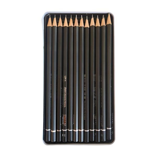 LAPIZ DE GRAFITO HEXAGONAL PARA DIBUJO CON 12 PIEZAS