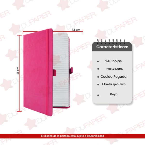 LIBRETA-DE-NOTAS-DANPEX-TUCSON-COLOR-ROSA-RAYA-CON-160-PAGINAS_L301-011_3 LIBRETA DE NOTAS TUCSON COLOR ROSA RAYA CON 160 TUA500 PAGINAS