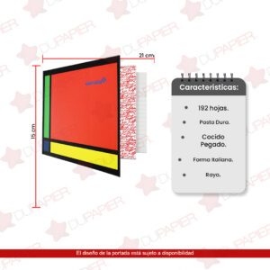 LIBRETA-PASTA-DURA-FORMA-ITALIANA-RAYADA-0066-CON-192-HOJAS_L118-005_1-2 LIBRETA PASTA DURA FORMA ITALIANA RAYADA 0066 CON 192 HOJAS