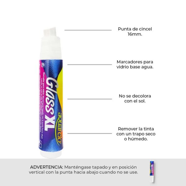 MARCADOR-AQUARELO-GLASS-XL-BLANCO-22025BL-PAQUETE-CON-4-PZS_M040-132_3 MARCADOR AQUARELO GLASS XL BLANCO 22025BL PAQUETE CON 4 PZS