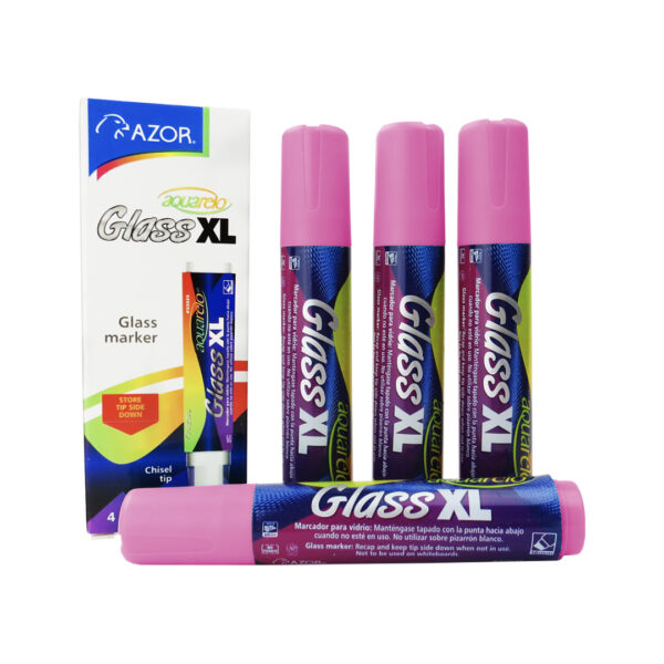 MARCADOR AQUARELO GLASS XL ROSA 22025RS PAQUETE CON 4 PZS
