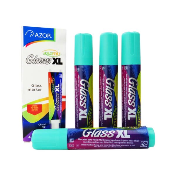 MARCADOR AQUARELO GLASS XL VERDE 22025VE PAQUETE CON 4 PZS