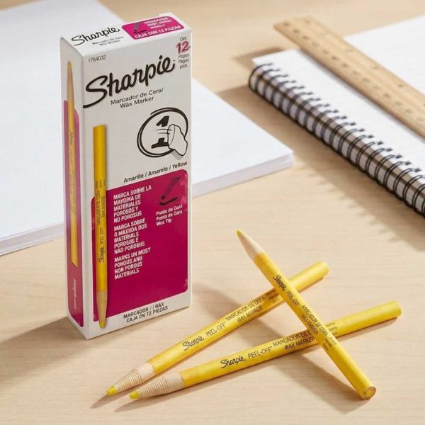 MARCADOR CERA AMARILLO CAJA CON 12 PIEZAS