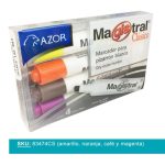 MARCADOR PARA PIZARRON MAGISTRAL CLASICO 83474CS COLORES FASHION ESTUCHE CON 4 PIEZAS